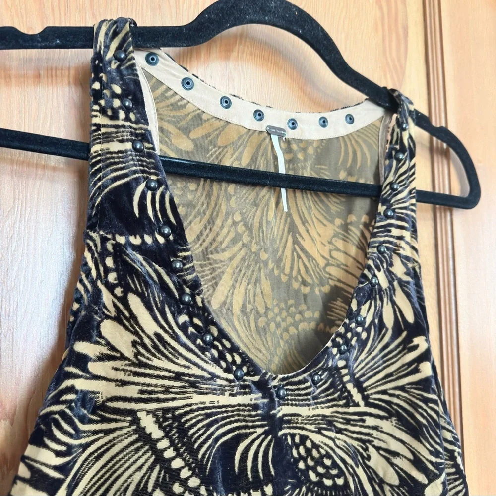 free people ellie velvet burnout mini dress